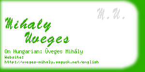 mihaly uveges business card